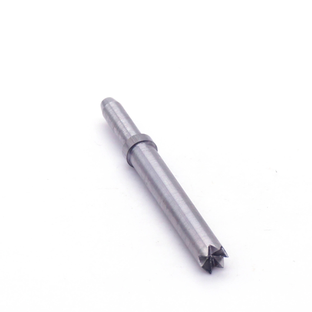 Custom CNC Machined Step Pin with Star Tip